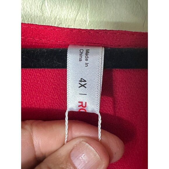 NWT RoseGal Solid Red Blouse Size 4x - Picture 4 of 4